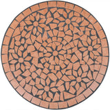 Bistro Table Terracotta 60 cm Mosaic - Side View