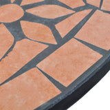 Bistro Table Terracotta 60 cm Mosaic - Top-Down View