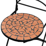 Folding Bistro Chairs 2 pcs Ceramic Terracotta - 45-Degree Angle