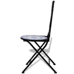 Folding Chairs 2 pcs Ceramic Blue and White