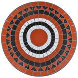 Bistro Table Terracotta and White 60 cm Mosaic - Side View