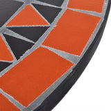 Bistro Table Terracotta and White 60 cm Mosaic - Top-Down View
