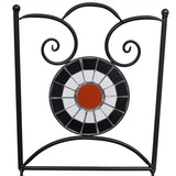 Folding Bistro Chairs 2 pcs Ceramic Terracotta and White - Top-Down View