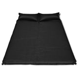 Black Self-inflating Sleeping Mat 190x130x5 cm (Double) - Front View