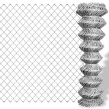 Chain Link Fence Galvanised Steel 15x1 m Silver