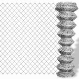 Chain Link Fence Galvanised Steel 15x2 m Silver