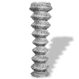 Chain Link Fence Galvanised Steel 15x2 m Silver - Front View