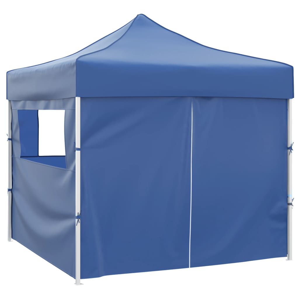 Blue Foldable Tent 3 x 3 m with 4 Walls