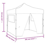 Green Foldable Tent 3 x 3 m with 4 Walls