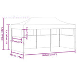 Cream Foldable Pop-up Party Tent 3 x 6 m - Extra Image