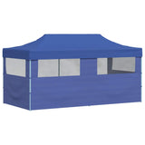 Blue Foldable Pop-up Party Tent 3 x 6 m - Close-Up Angle