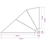 Collapsible Balcony Side Awning Grey 160x240 cm