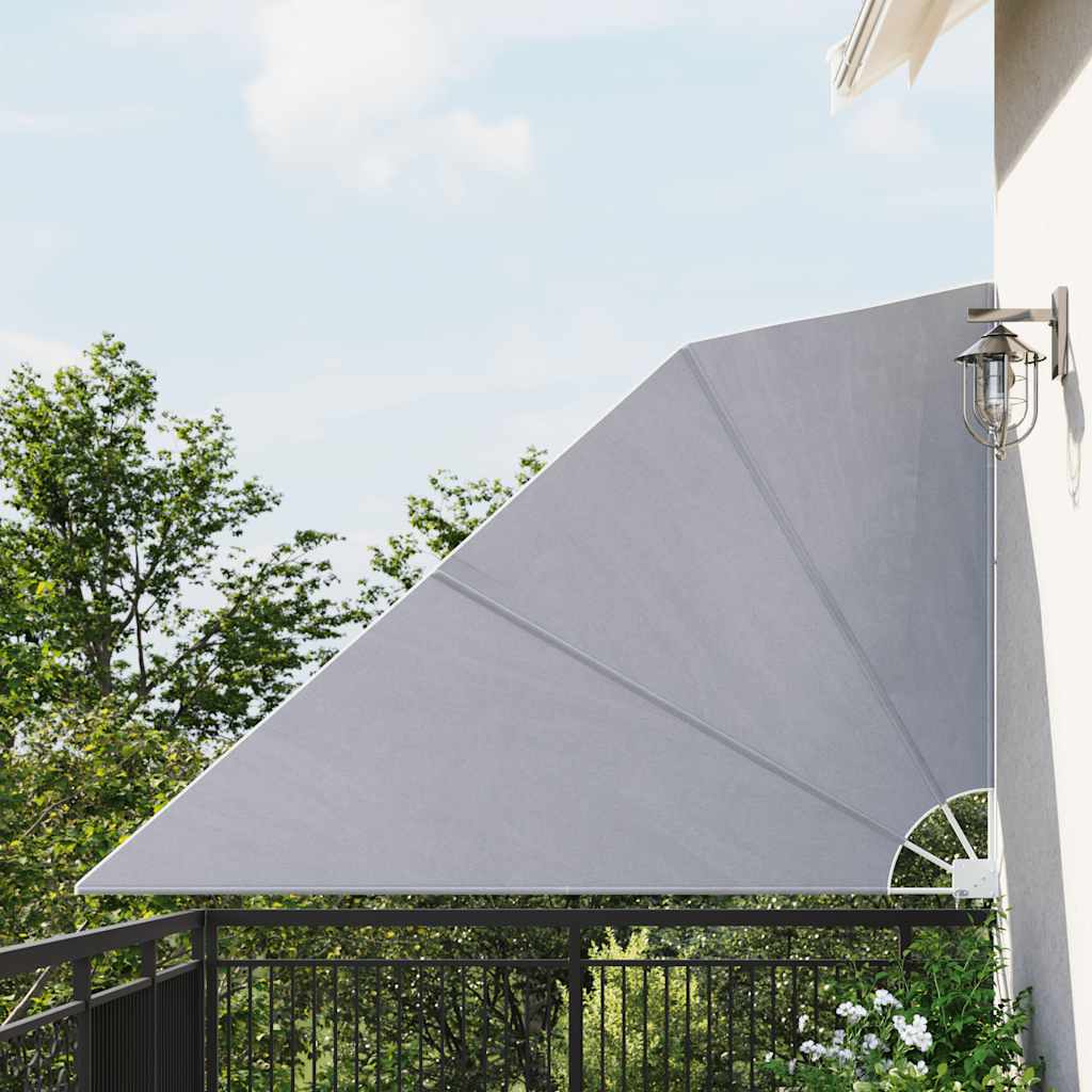 Collapsible Balcony Side Awning Grey 160x240 cm