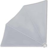 Collapsible Balcony Side Awning Grey 140x140 cm - Front View