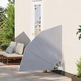 Collapsible Balcony Side Awning Grey 140x140 cm - Side View