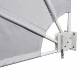 Collapsible Balcony Side Awning Grey 140x140 cm - Top-Down View
