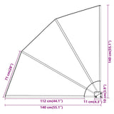 Collapsible Balcony Side Awning Grey 140x140 cm