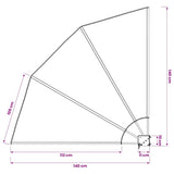 Collapsible Balcony Side Awning Grey 140x140 cm