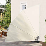 Collapsible Balcony Side Awning Cream 210x210 cm - Side View