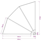 Collapsible Balcony Side Awning Cream 210x210 cm - Extra Image