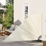 Collapsible Balcony Side Awning Cream 160x240 cm - Side View