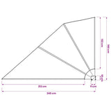 Collapsible Balcony Side Awning Cream 160x240 cm