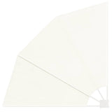 Collapsible Balcony Side Awning Cream 140x140 cm - Front View