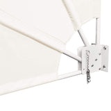 Collapsible Balcony Side Awning Cream 140x140 cm