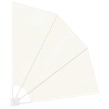 Collapsible Balcony Side Awning Cream 140x140 cm - 45-Degree Angle