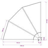 Collapsible Balcony Side Awning Cream 140x140 cm