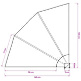 Collapsible Balcony Side Awning Cream 140x140 cm