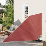 Collapsible Balcony Side Awning Terracotta 160x240 cm - Side View