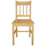 Dining Chairs 6 pcs Pinewood - Front View