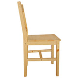 Dining Chairs 6 pcs Pinewood - Top-Down View