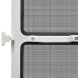 White Hinged Insect Screen for Doors 100 x 215 cm - Close-Up Angle