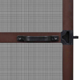 Hinged Insect Screen Manual Brown and Black 100 x 215 cm