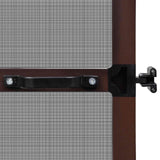 Hinged Insect Screen Manual Brown and Black 100 x 215 cm - Close-Up Angle