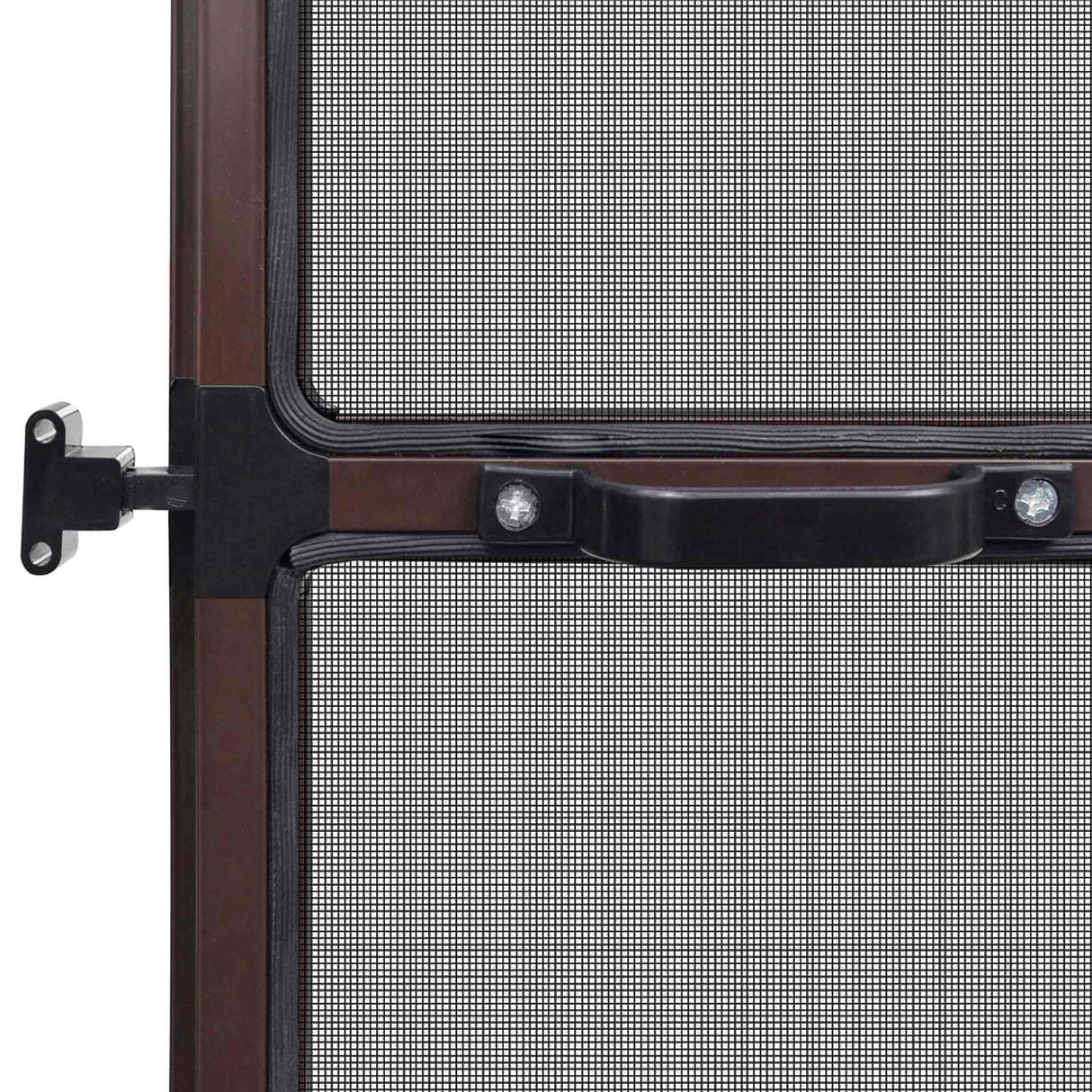 Hinged Insect Screen Manual Brown and Black 100 x 215 cm