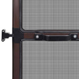 Hinged Insect Screen Manual Brown and Black 100 x 215 cm