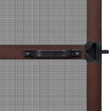 Brown Hinged Insect Screen for Doors 100 x 215 cm - Top-Down View