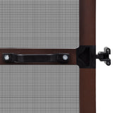 Brown Hinged Insect Screen for Doors 100 x 215 cm - 45-Degree Angle