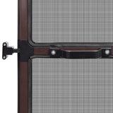 Brown Hinged Insect Screen for Doors 100 x 215 cm - Rear View