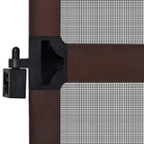 Brown Hinged Insect Screen for Doors 100 x 215 cm - Close-Up Angle