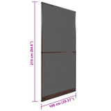 Hinged Insect Screen Manual Brown and Black 100 x 215 cm - Extra Image