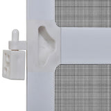 White Hinged Insect Screen for Doors 120 x 240 cm - 45-Degree Angle