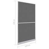 White Hinged Insect Screen for Doors 120 x 240 cm - Extra Image