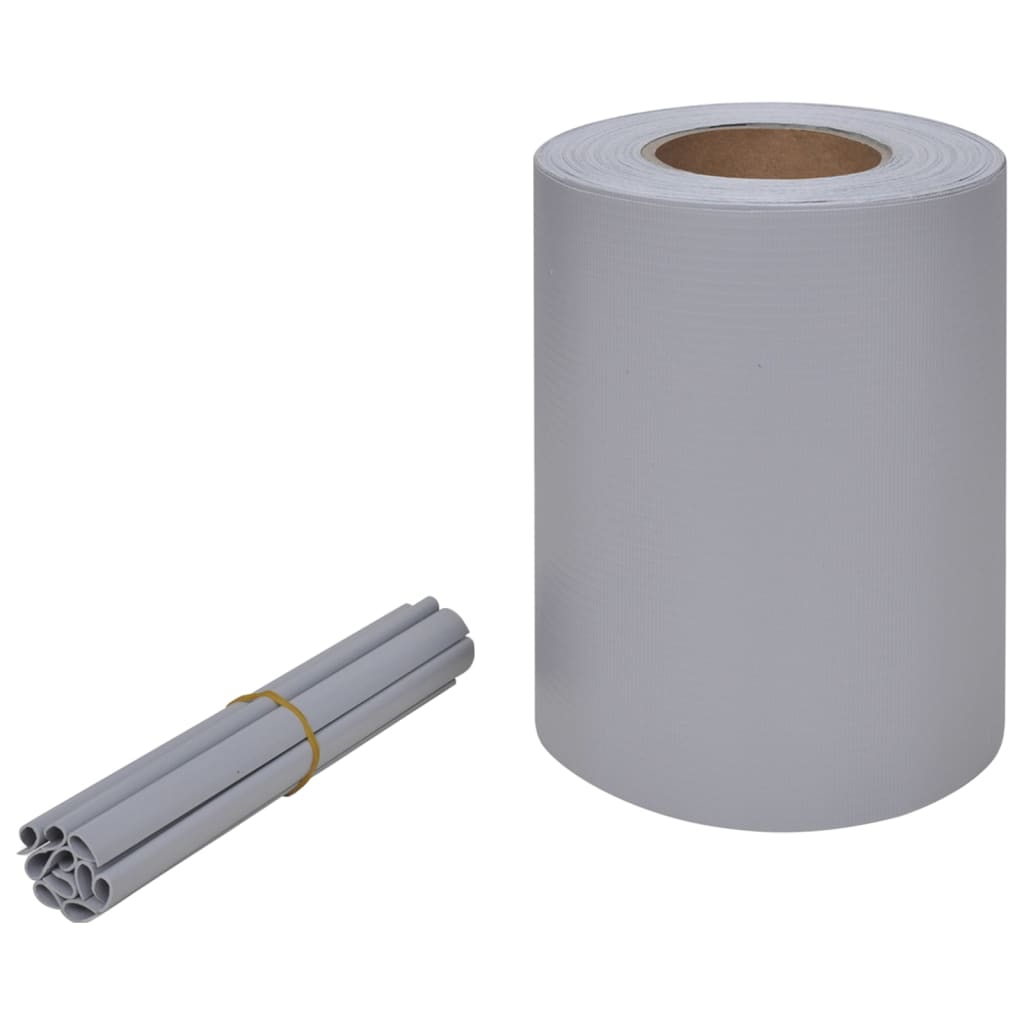 Garden Privacy Screen PVC 70x0.19 m Light Grey