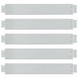 Set of 5 Flexible Lawn Fence Galvanised Steel 100 x 14 cm