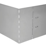 Set of 5 Flexible Lawn Fence Galvanised Steel 100 x 14 cm - 45-Degree Angle