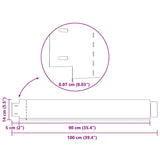 Set of 5 Flexible Lawn Fence Galvanised Steel 100 x 14 cm